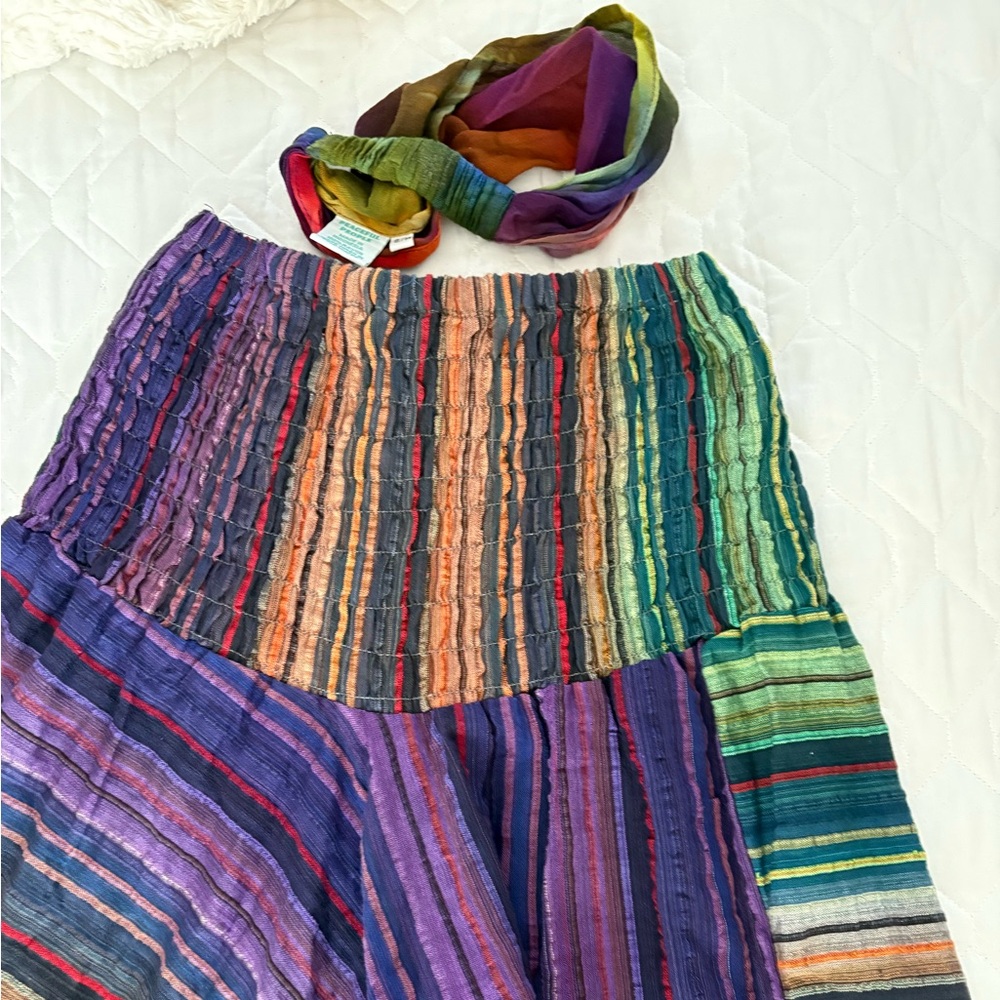 Colorful Striped Harem Pants with Pouch - Picture 3 of 4